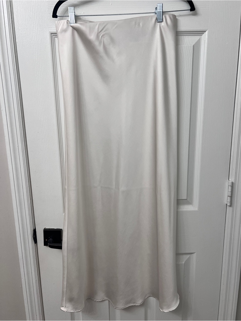 Silk Maxi Classic Cream Womens Skirt - Timeless Minimal Design